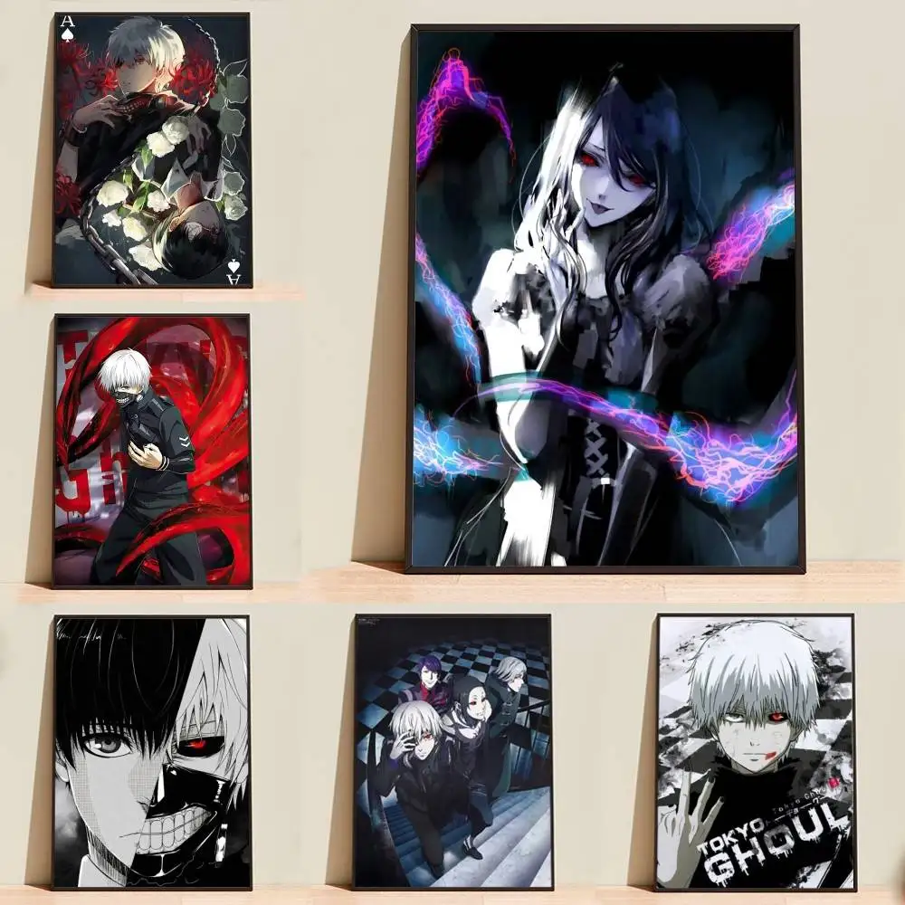 Ken K-Kaneki Tokyo G-Ghoul Poster High Quality Dorm Living Room Aesthetic Wall Decoration Painting Stickers Gift