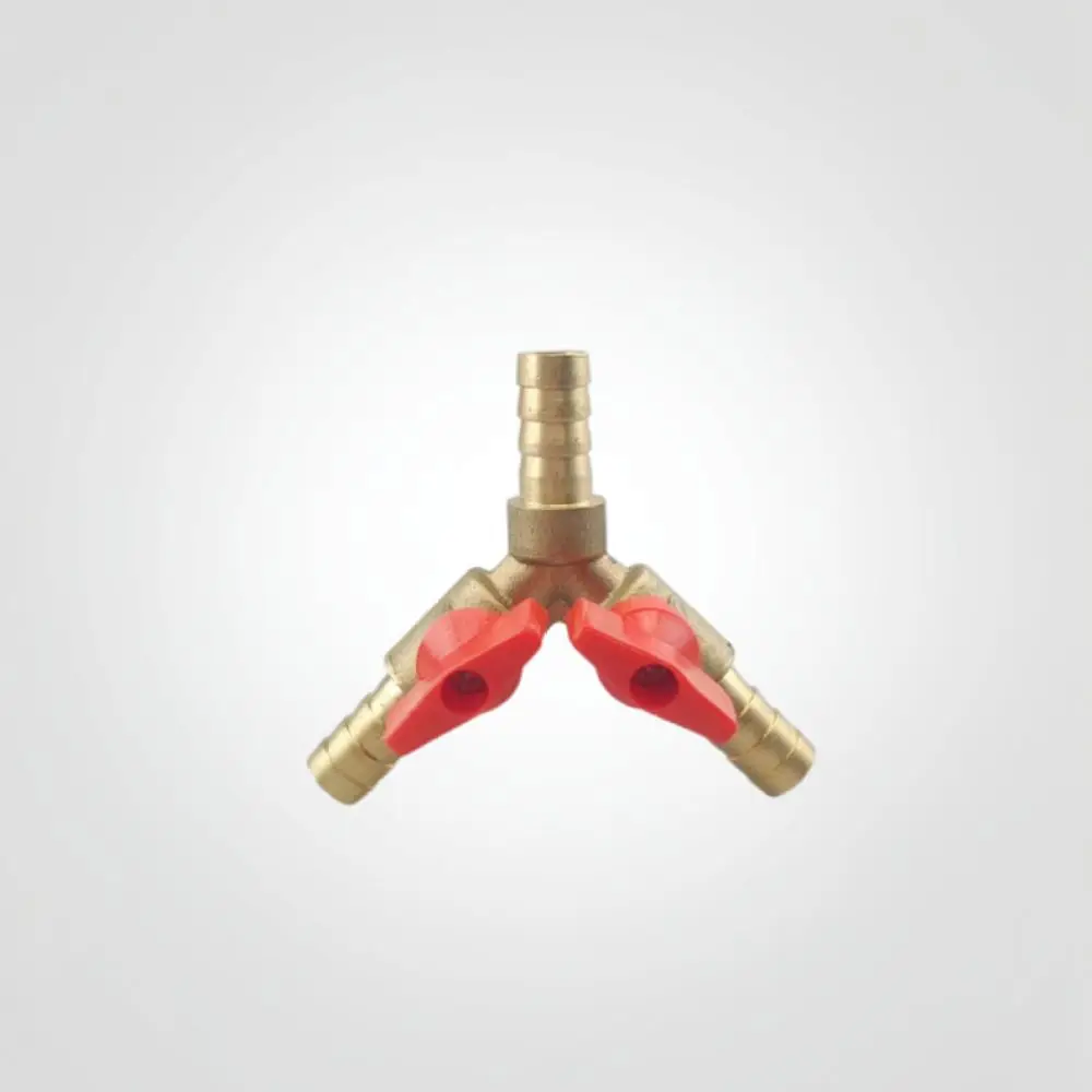 For Boxian Y Type Gas Connector Three Way Hose Barb Valve Industrial Liquefied Gas Pipe Flow Distributor Shut Off Switch