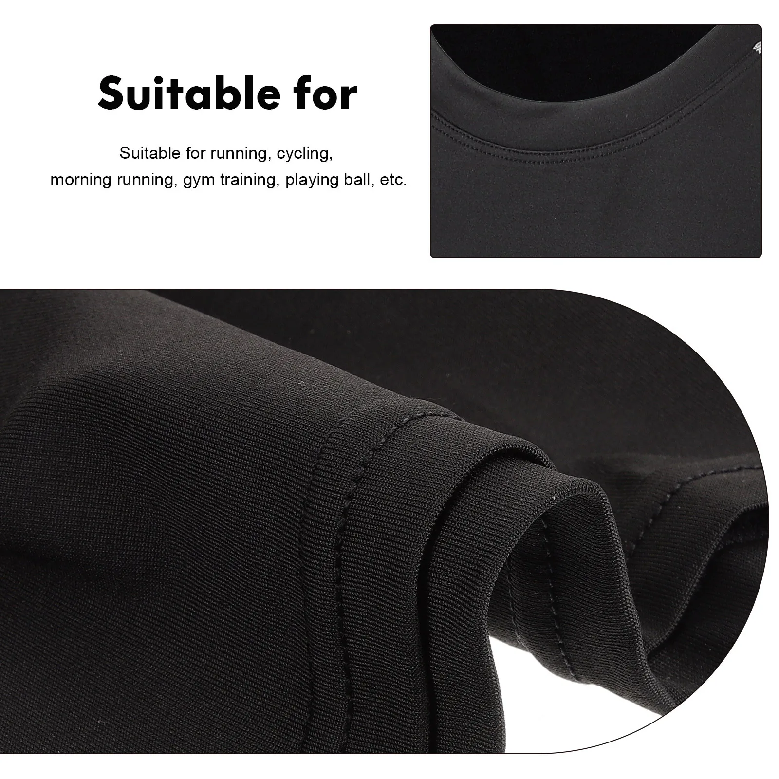 

Men Sports Long Sleeve Elastic Polyester Fitness Cloth Breathable Compression Shirt Running Gym Training Workout Clothes Cycling