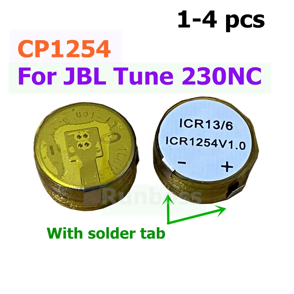 1-4PCS New 70mAh Bluetooth Headset Battery For JBL Tune 230NC 230 NC TWS Earbuds T230NC