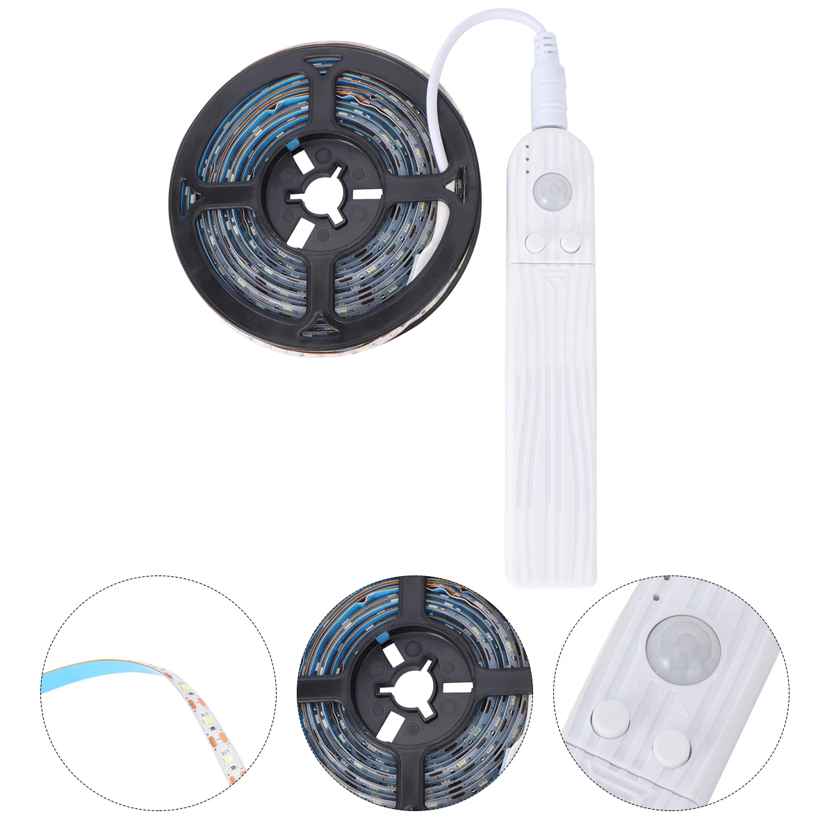 

1pc Led Bendable Plastic Strip Lights Motion Sensor Lamp Cabinet Closet Wardrobe Light 3M Human Body 6500K Cold White 180 Beads