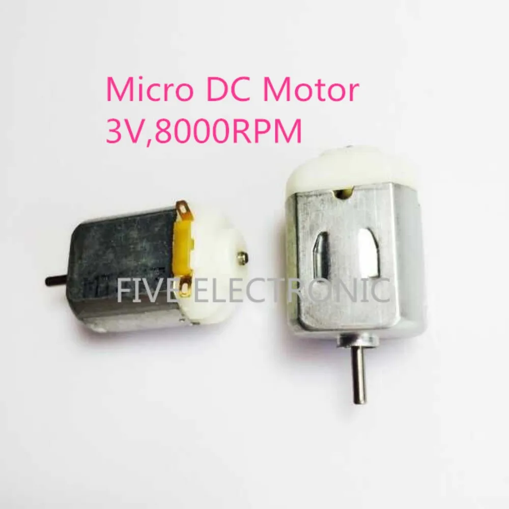 

130 Micro DC Motor 3-6V 8000R/Min For DIY Electronic Toy,Car/Plane Model Mini Fan