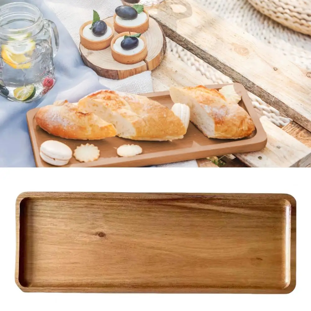 Appetizer Platter Japanese Style Wooden Serving Tray Cheese Charcuterie Board Coffee Dessert Platter for Snacks Fruits Cakes
