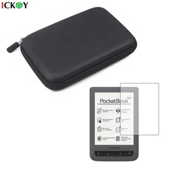 Traveling Case Portable Bag + 3pcs Matte Screen Protector for Pocketbook 606 628 633 616 627 632 614 615 611 613 622 624 625 626