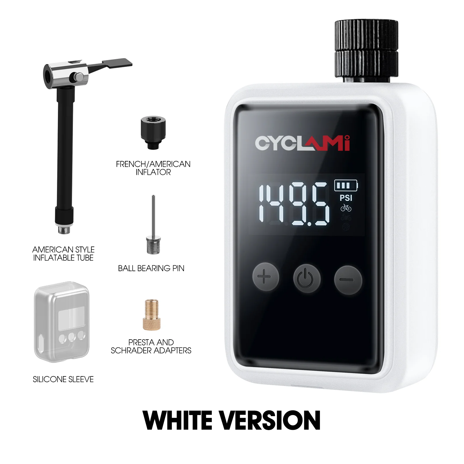 150PSI Portable Pocket Bike Electric Air Pump Schrader Presta Valve MTB MINI Rechargeable Compressor Tire Inflator CYCLAMI HW125 image 3
