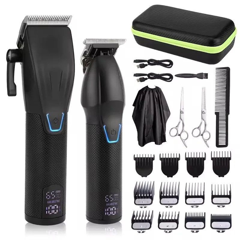 

Resuxi LM-2027 Cordless Rechargeable Low Noise Professional Barber Shop Salon Hair Cutting Clipper 2 Pieces Set