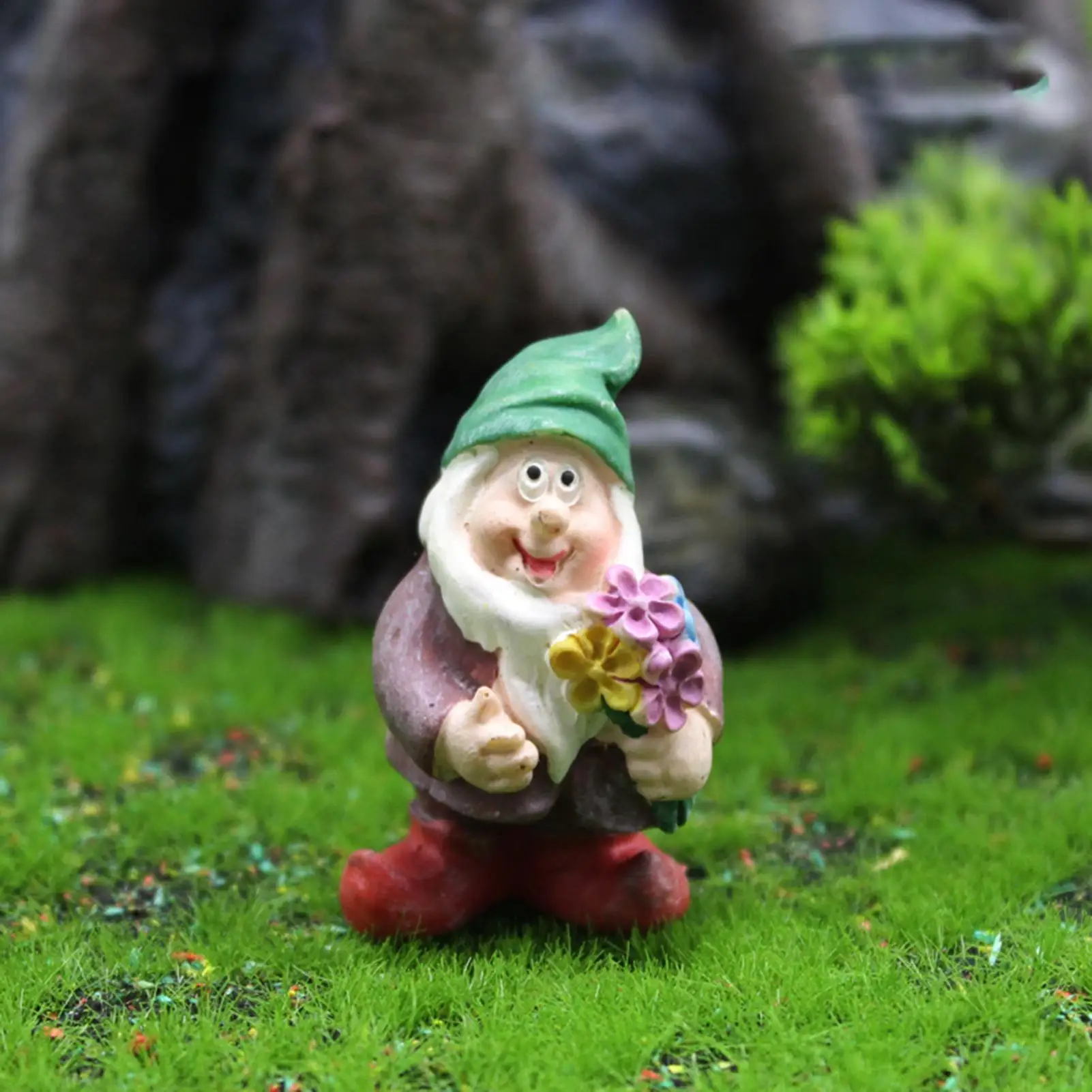 Small Gnomes Figurines 9 Pieces Resin Dwarf Figurine Fairy Garden Gnomes Sculpture For Indoor Outdoor Lawn Shelf Table Yard