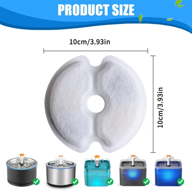مرشحات بديلة لمرشحات نافورة الماء للقطط، فلتر بديل، نظام الترشيح المتعدد، فلتر الكربون المنشط #4