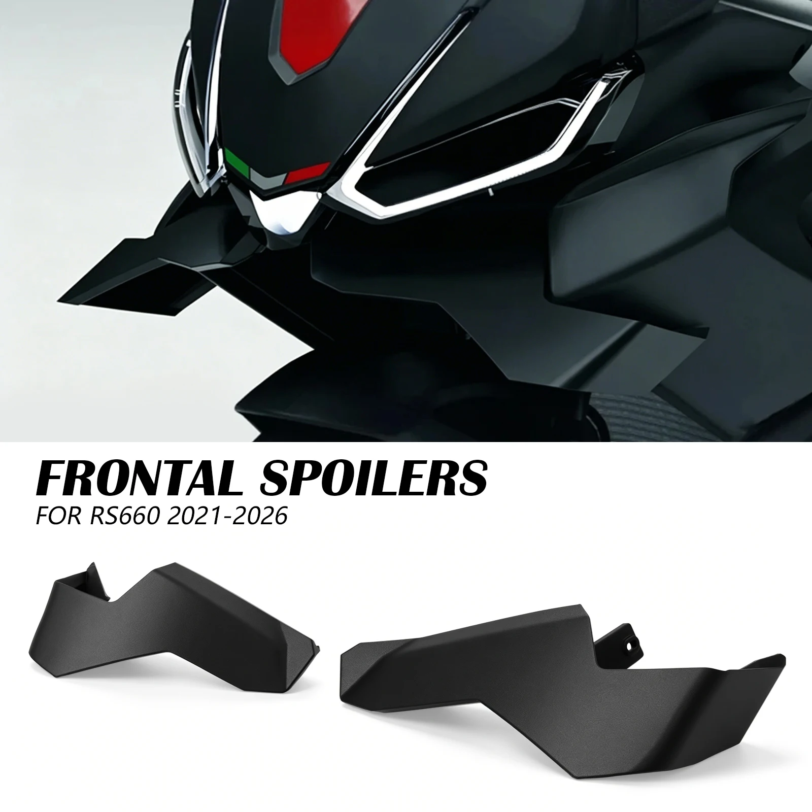 

For RS660 2026 RS 660 2025 rs660 2021-2026 Front Fixed Wind Wing Motorcycle Wind Deflector Spoiler Fairing Winglets Accessories