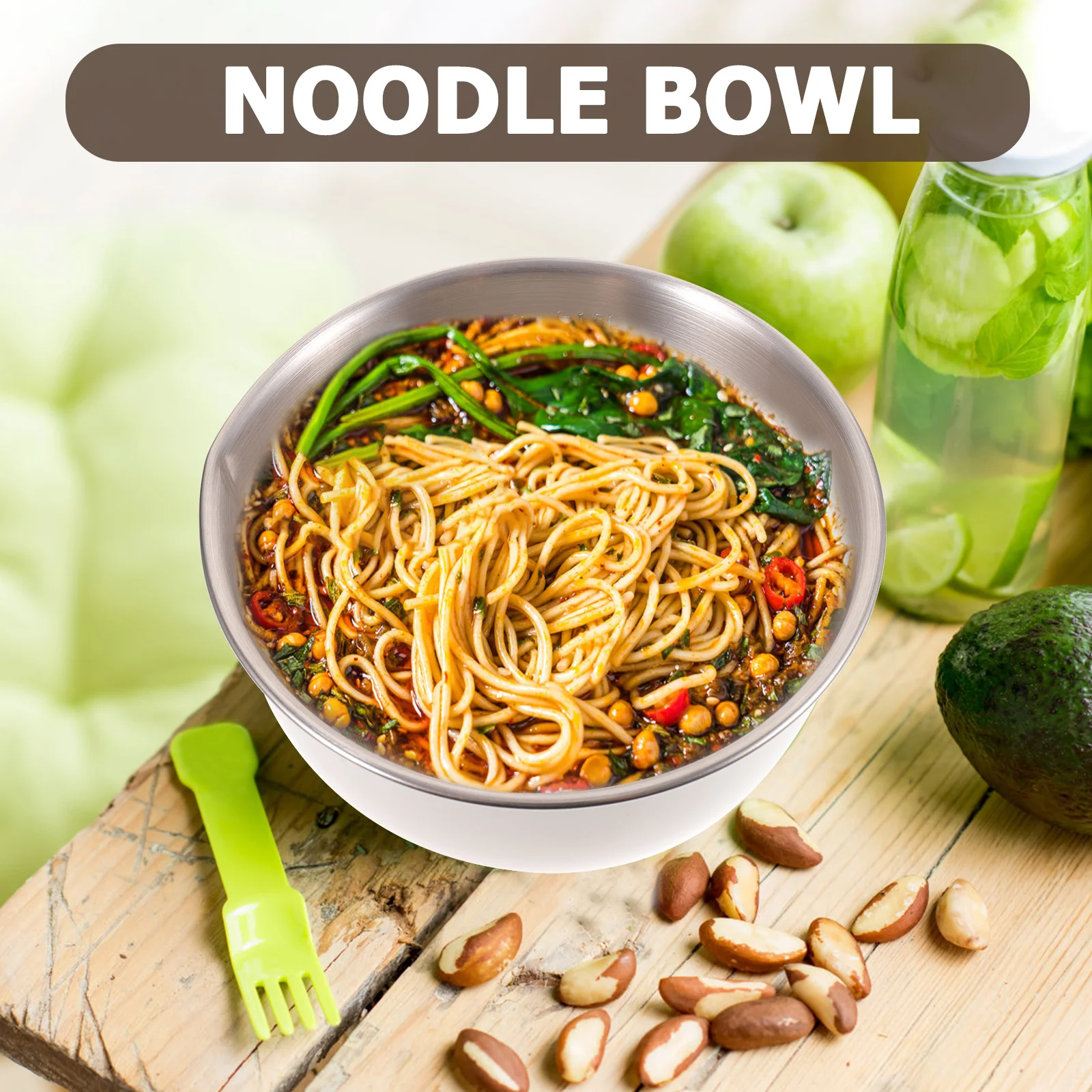 

Stainless Steel Mixing Bowl Large Kitchen Food Prep Salad Soup Baking Cooking Container Fruit Washing Pot Food Container