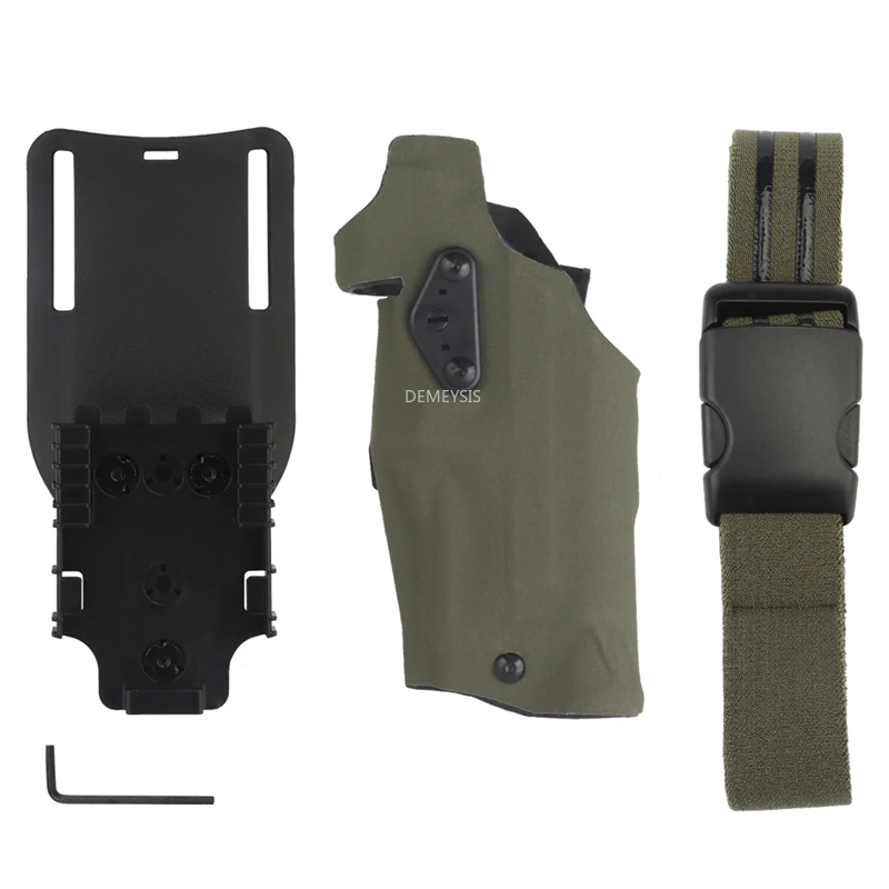 

Hunting Gun Holster for G17 Gen4 G19 with X300 X300U Lights Quick Release Left Hand Tactical Pistols Holster with Leg Strap