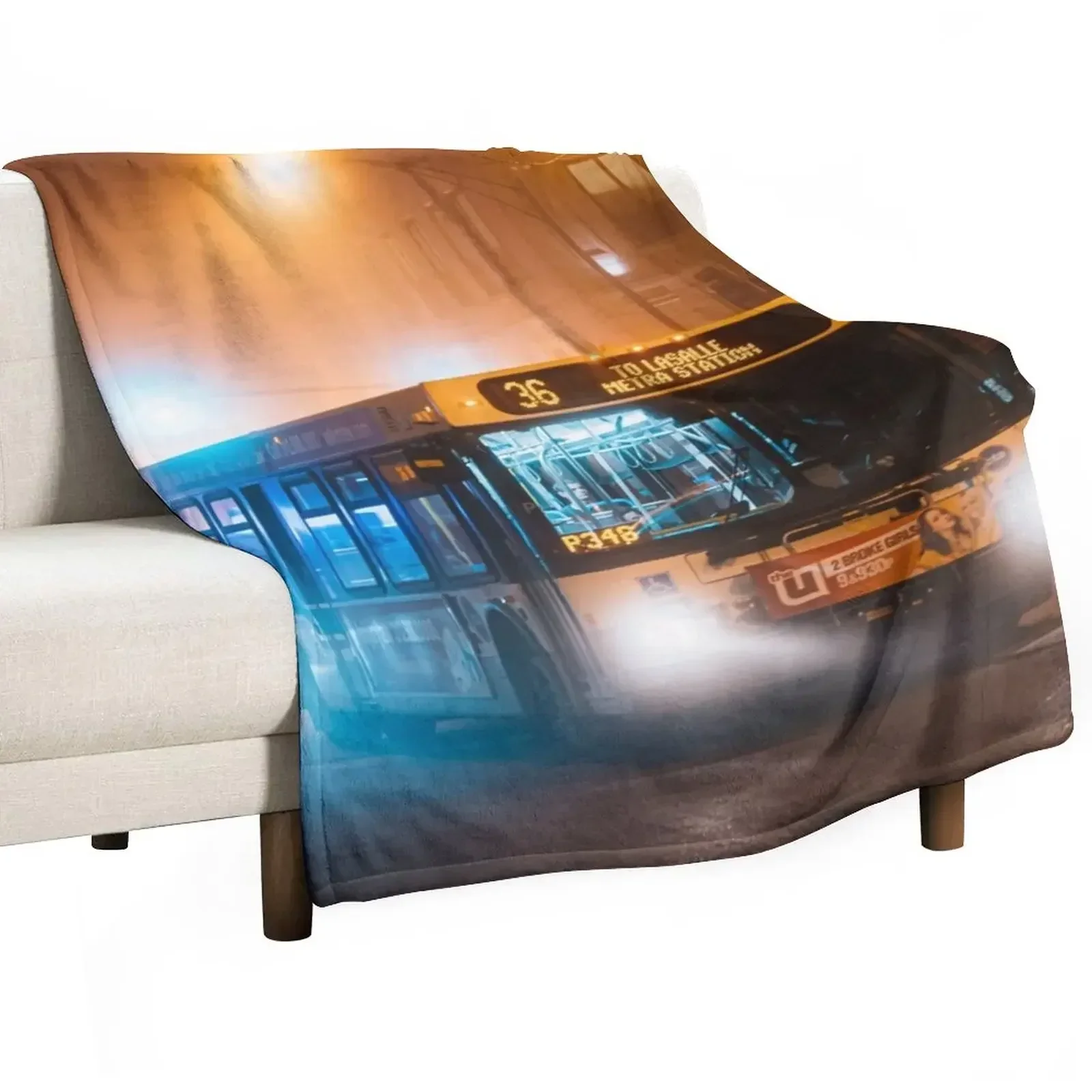 

Bus Throw Blanket for sofa Decoratives Blankets For Bed Flannel Blankets