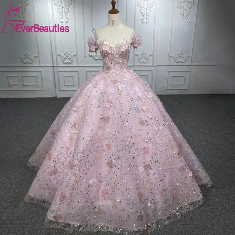 Vestidos De 15 Quinceañera Ball Gown Quinceanera Dress for Juniors Glittery Tulle Lace Beaded Prom Dress Luxury Party Dresses