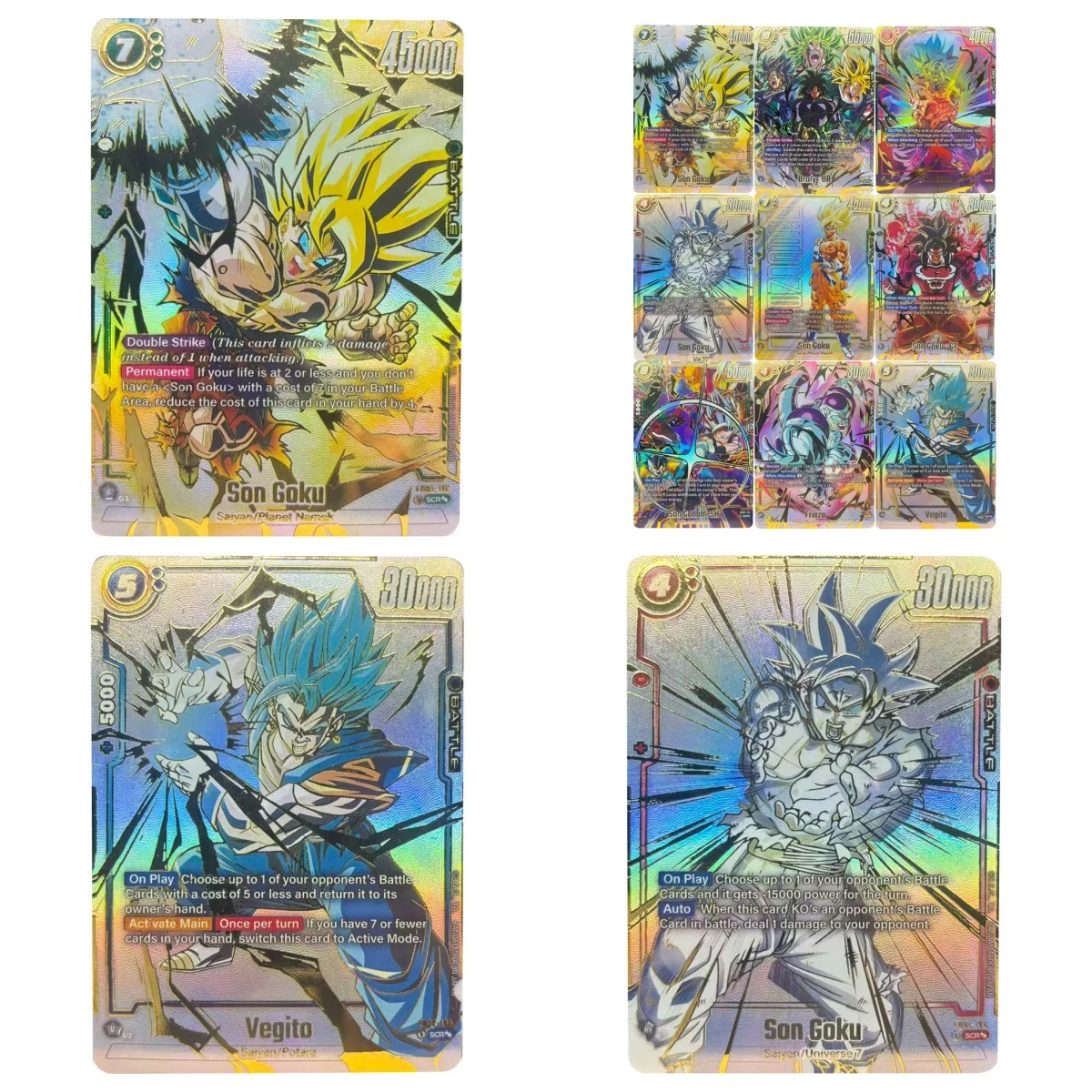 Dragon Ball DIY hot stamping Collection Cards Son Goku Frieza Broli FB01-FB07 Card Self Made Game Anime Cards Gift Toy