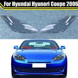 Car Front Headlamp Head Lamp Light Lampshade Lampcover Auto Glass Lens Shell For Hyundai Hyunori Coupe 2006 Headlight Cover