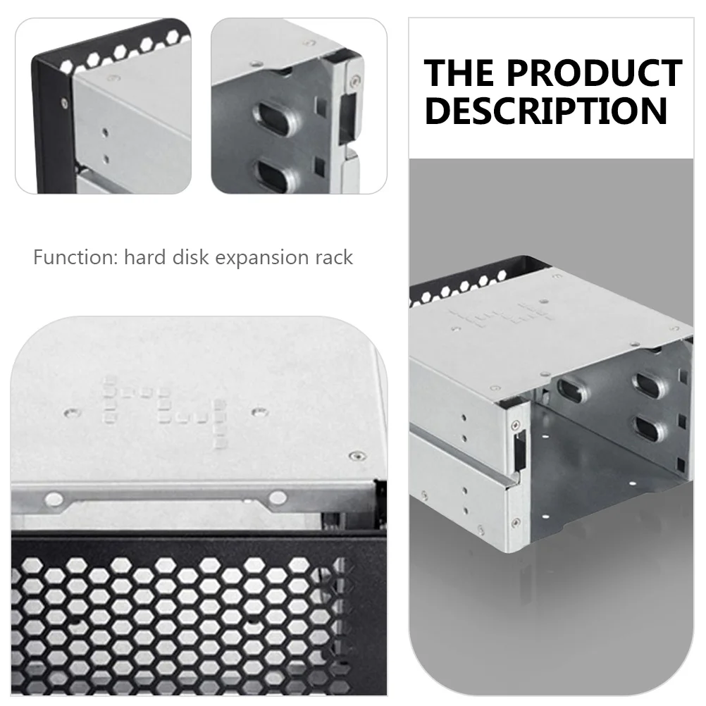 

Hard Disk Mounting Bracket Aluminum Alloy 3.5 Inch Optical Drive Bay Expansion Rack Hard Drive Cage Durable Heat Dissipation