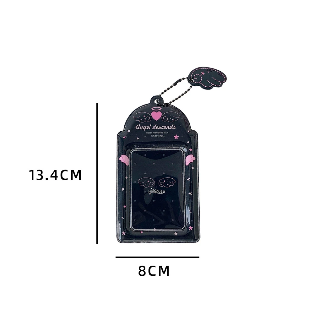 INS Fashion Korean Girl 3inch Idol Photo Storage Card Holder Cute Angel Wings holder Pendant Card Clip Student Campus Card Cover image 6