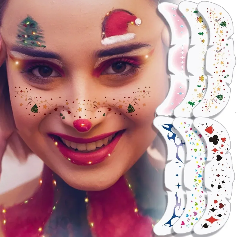 6pcs Hot Stamping Freckles Makeup Patches Stickers for Women Fake Freckles Temporary Tattoo Stickers Face ﻿Party Makeup