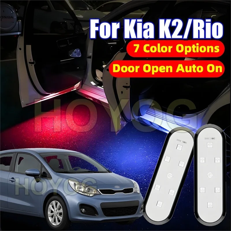 Fit for Kia K2/Rio 2011-2017 USB Rechargeable Wireless Car Door Welcome Lamp featuring an Infrared Sensor