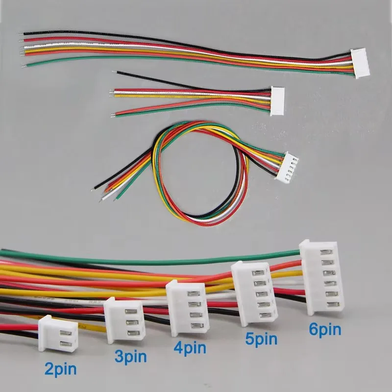 5/10pcs 10cm 20cm 30cm ST XH2.54 2.54mm 2 3 4 5 6 PIN male Wire Cable Connector Plug Socket for Led Strip Power Cable Cord Lead