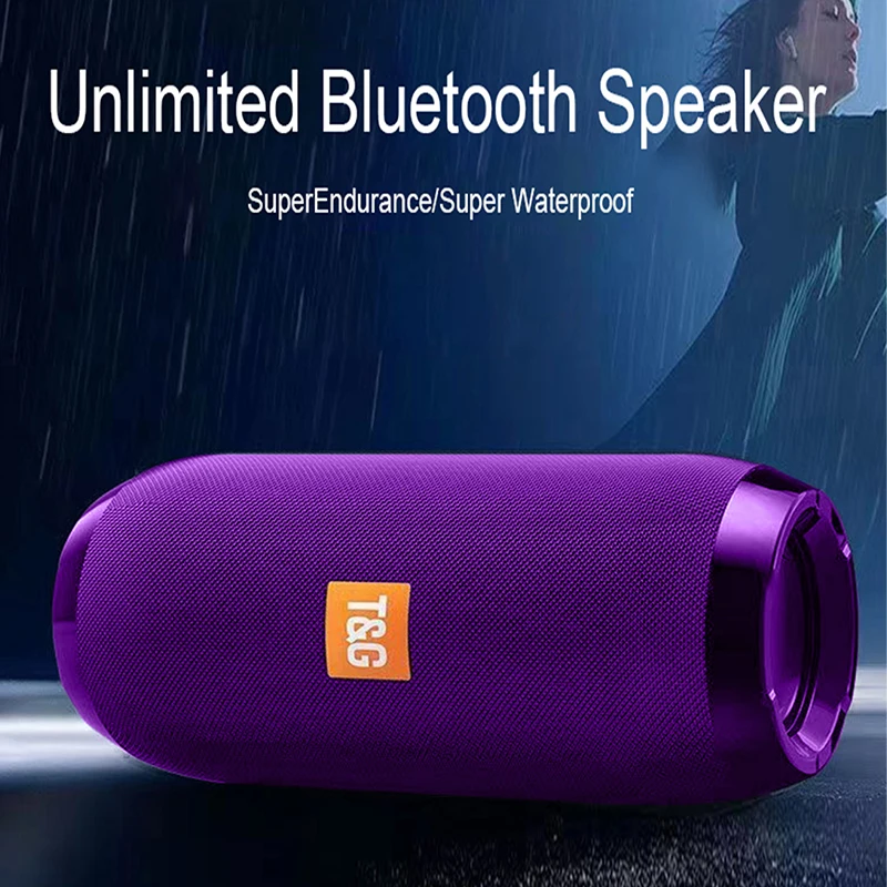 TG117 Portable Bluetooth Speaker Outdoor Wireless Woofer Free Call /FM/TF Card/USB Flash Drive Connect Mobile Phone/Tablet/TV