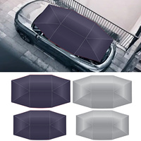 Summer Outdoor Car Sunscreen Cover Foldable Oxford Cloth Waterproof Dustproof Anti-UV Sun Shade Protection Umbrella Roof Tent