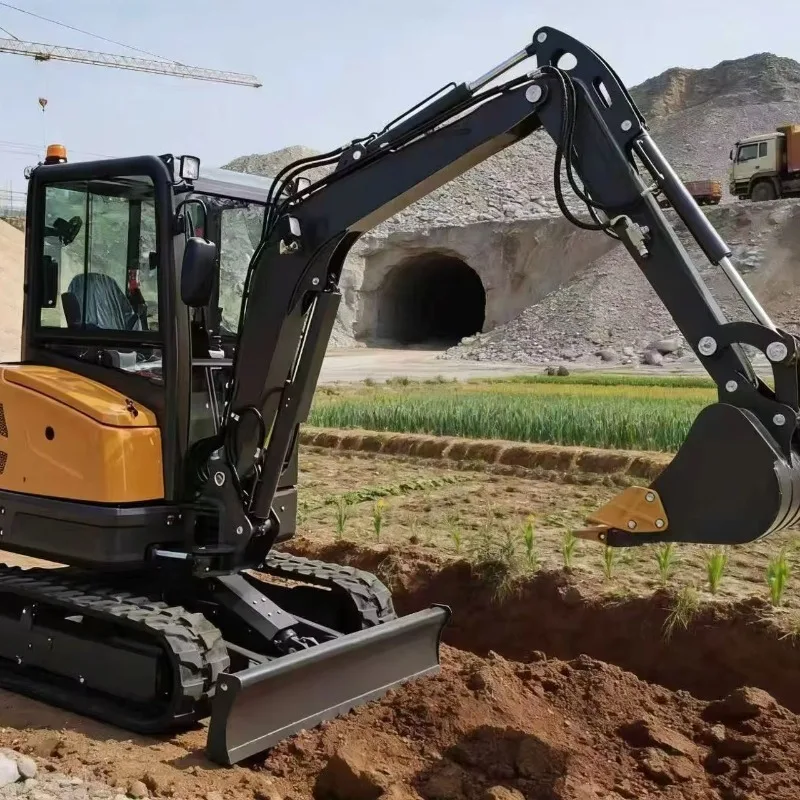 FOB Price 3 Ton Small Zero Tail Crawler Excavator Multifunctional Digger For Farm Municipal Building Construction Machinery