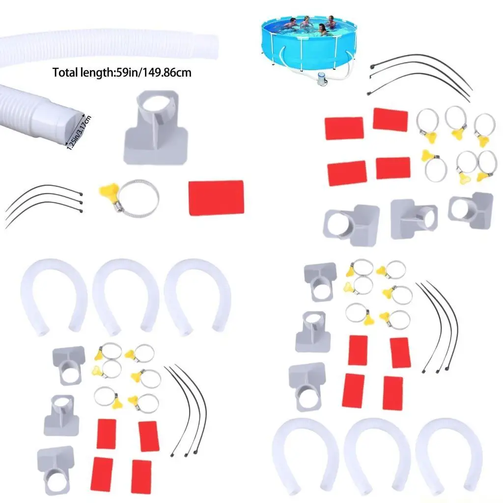 

Качественный сменный шланг для надземного бассейна A2BE 1,25 x 59 дюймов с надежными держателями и зажимами, аксессуары для