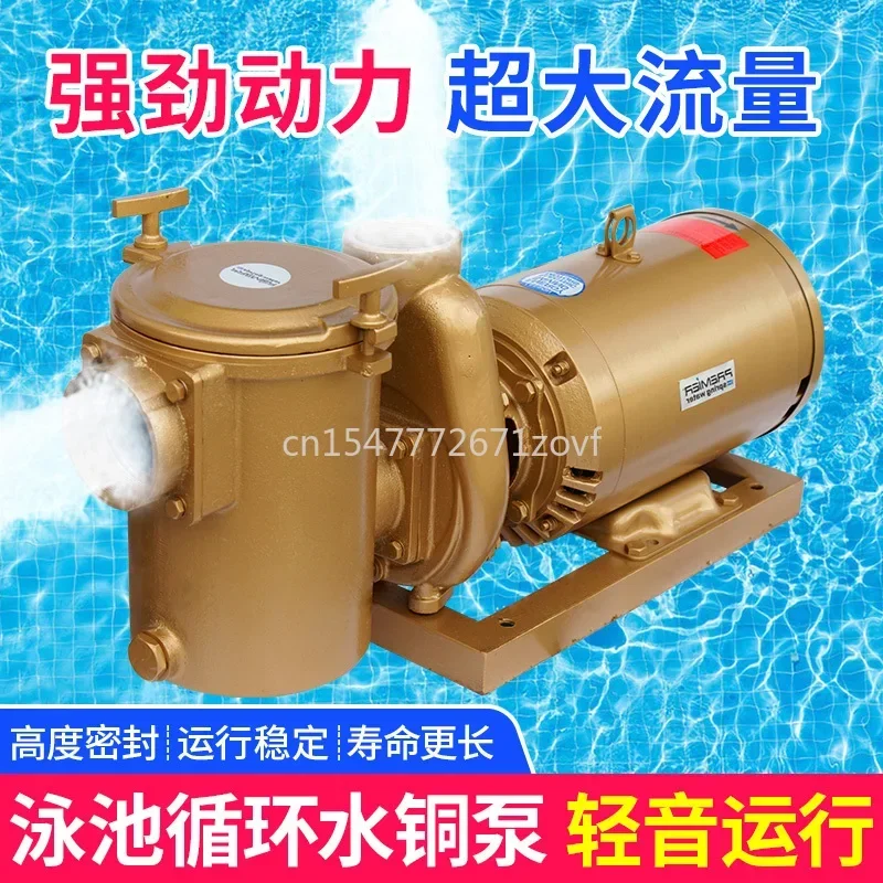 Swimming Pool Circulating Copper Pump High Temperature Resistant Hair Filter  Large Flow Water  Strong Suction Sewage