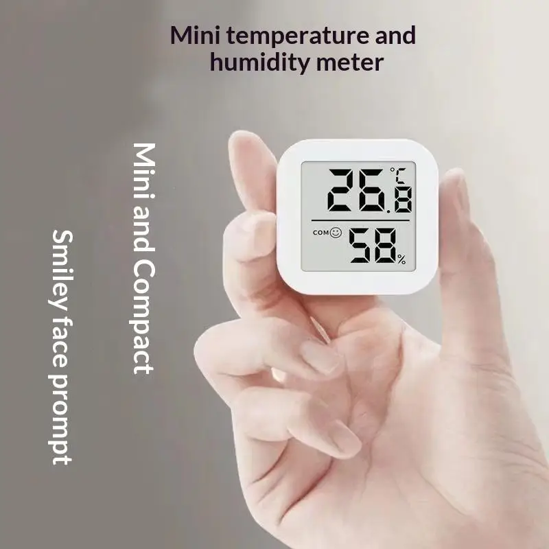 Temperature Gauge Mini LCD Digital Hygrometer: Indoor Room Humidity Meter Sensor Weather Home