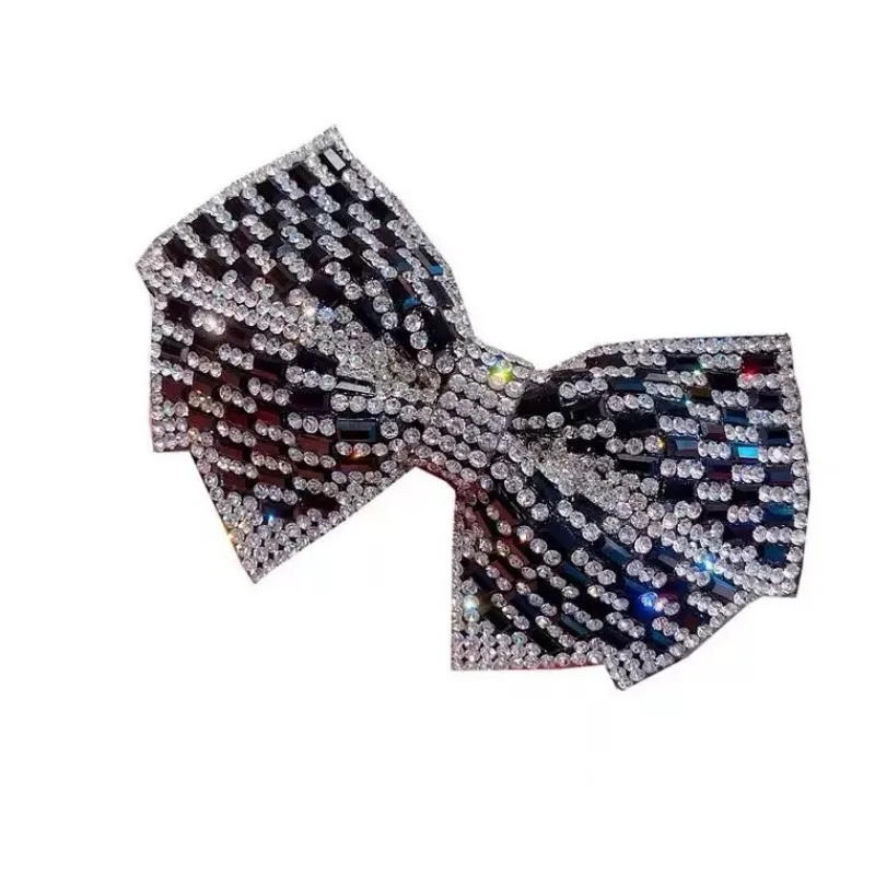 Light Luxury Fashion Bow Rhinestone Hairpin Super Shiny Hair Accessories For Women
