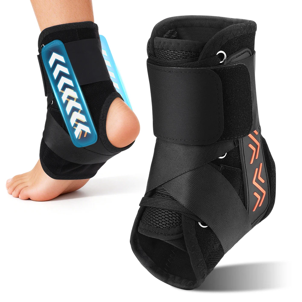 

Ankle Support Brace with 360° Support for Ankle Relief Lace Up Foot Sport Protection Basketball Running Feet Stabilizer Pad Belt
