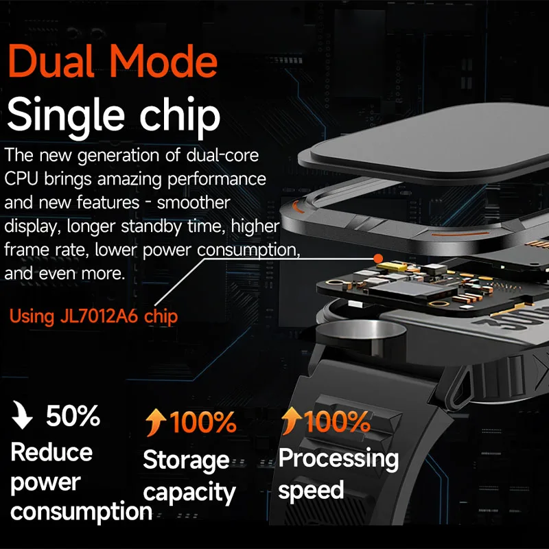 Gejian masculino 5.1 bluetooth chamada relógio inteligente freqüência cardíaca monitoramento do sono ip67 à prova dip67 água construído na lanterna relógio inteligente masculino