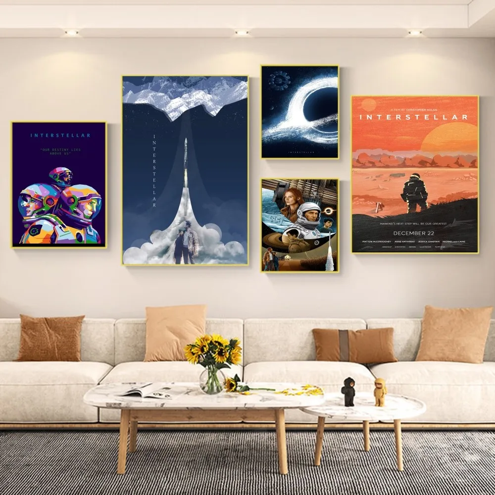 Classic Movie Interstellar Poster Anime Posters Sticky Vintage Room Home Bar Cafe Decor Kawaii Room Decor