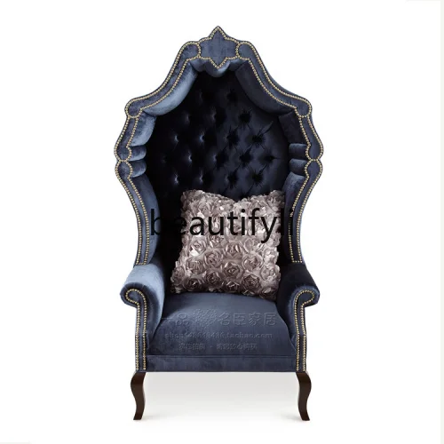 

American fabric buckle chair modern creative modeling leisure princess lazy chair