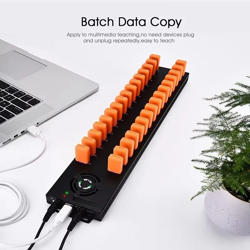A‑832 Industrial 32‑60 Port 240W USB Hub With Switches Power Adapter For Call Center Batch Charging Test