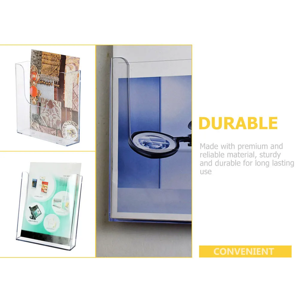 

Transparent Organizer Premium Countertop Document Magazine Office Organizing Sturdy Clear Literature Brochures Display