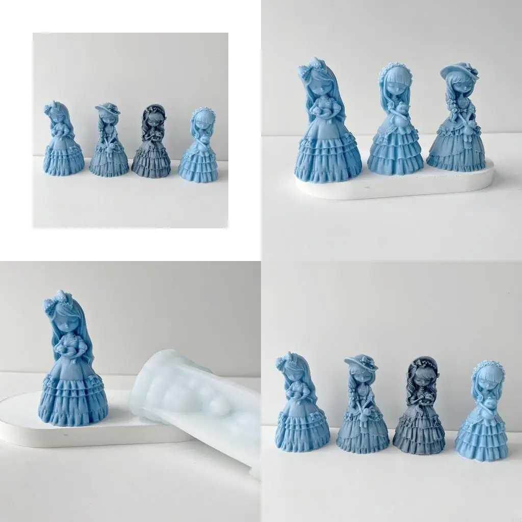 195C 3D Girl Sape Scented Silicone Mold Resin Epoxy Casting Mold Handmade