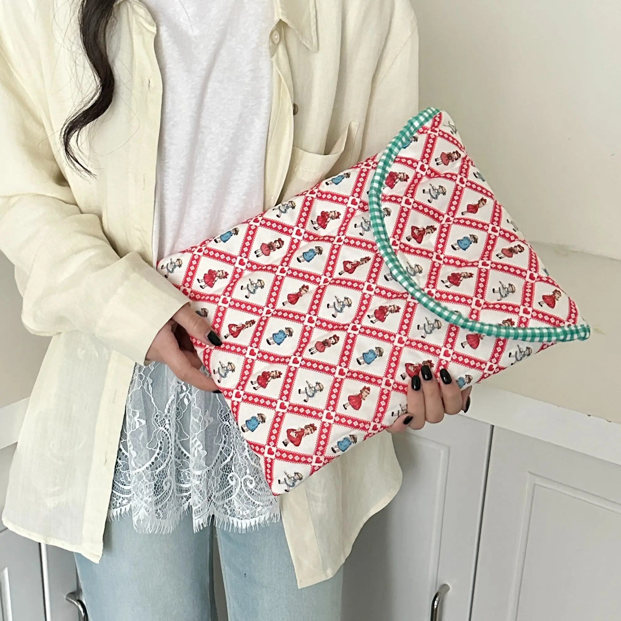 Ins لطيف الكرتون الماس مبطن حقيبة كمبيوتر محمول دفتر كم ماك بوك اير برو 13 14 15.6 بوصة للصدمات خفيفة الوزن حقيبة لابتوب #5