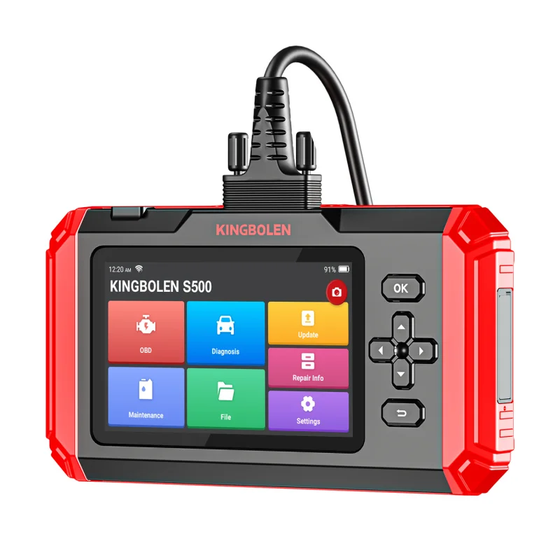 Kingbolen S500 Automotive Engine Scan Tool with Oil Brake SAS Throttle Adaptation Reset Car Diagnostic Tools OBD2 Scanner