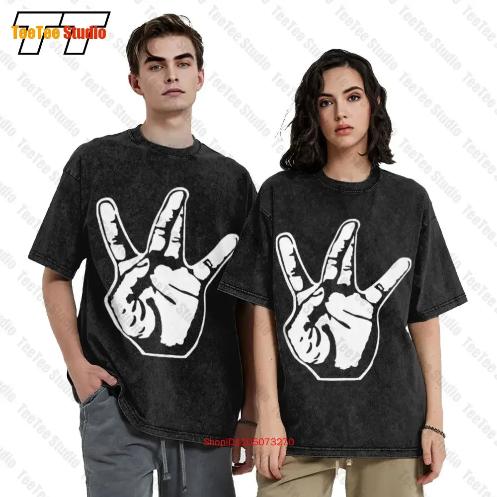 Hip Hop Westside Hand Sign Vintage Oversized T-Shirt B2S9