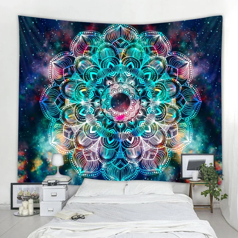 Mandala Tarot Divination Witchcraft Tapestry Sun Moon Decorative Tapestry Bedroom Tapestry