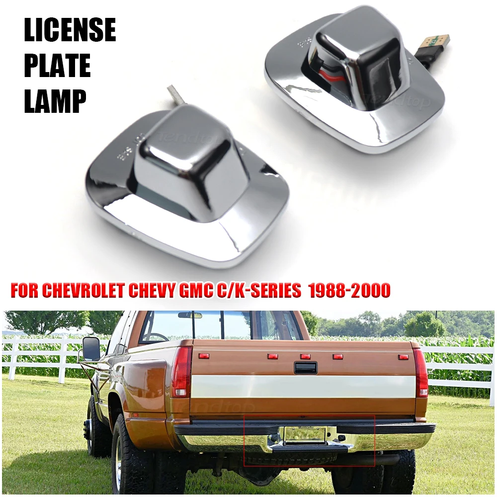for Chevy C1500 C2500 C3500 K1500 Pickup Blazer GMC Sonoma Yukon LED 6000K Bright White Number License Plate Light