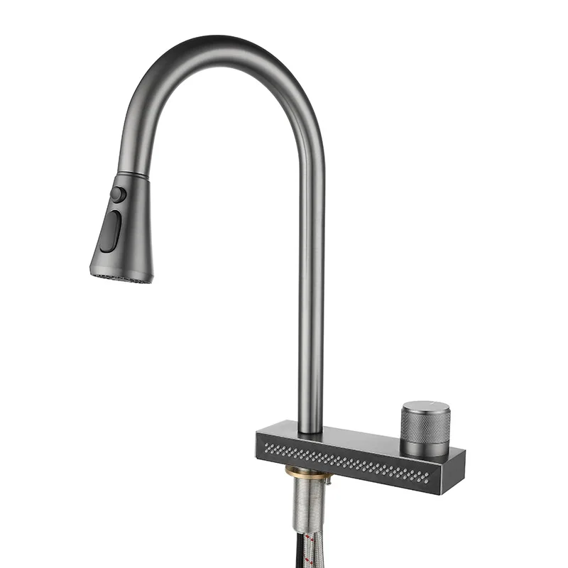 Stainless Steel 304 Multifunctional Waterfall Kitchen Pull Out Faucet