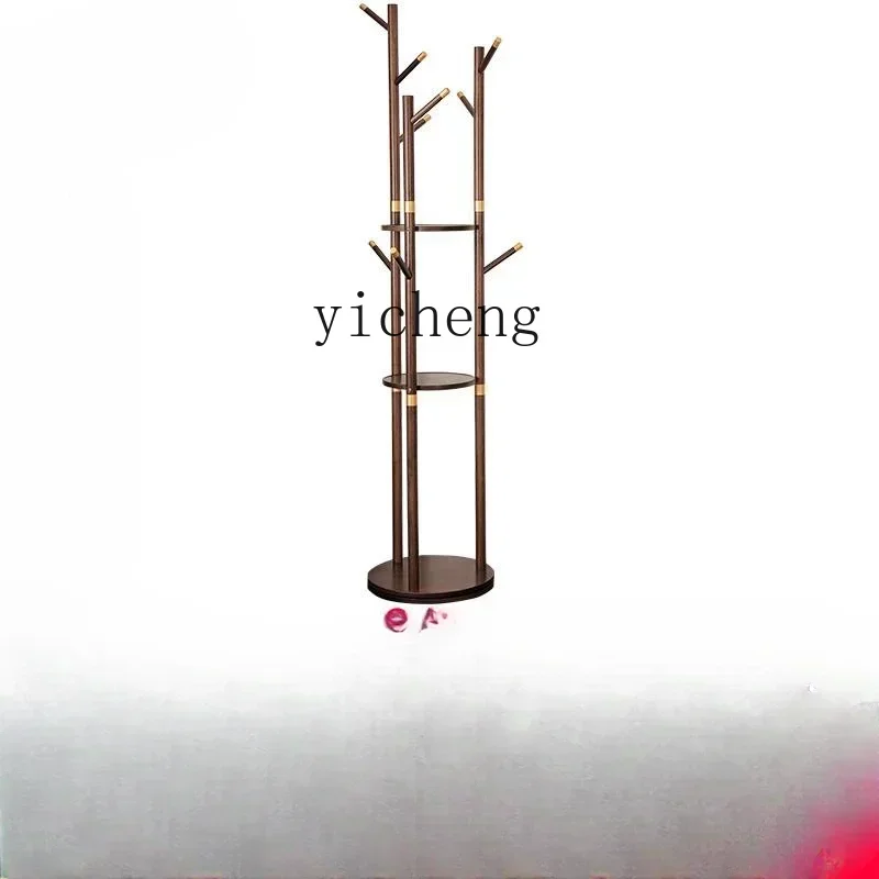 Solid Wood Coat and Hat Rack Rotating Bedroom and Household Multifunctional Hanger Living Room