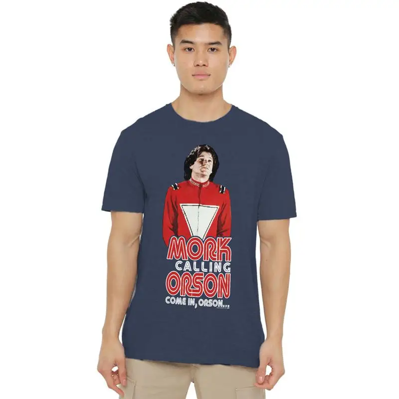 Футболка Mork Mindy Come In Orson, темно-синяя, S 2XL Футболка Mork Mindy Come In Orson, темно-синяя, S 2XL