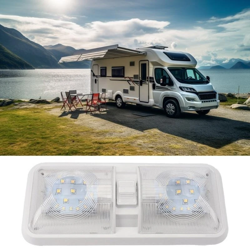 D8KE Marine Interior Lighting with Switch Replacement 2835SMD Dome Light LED Light
