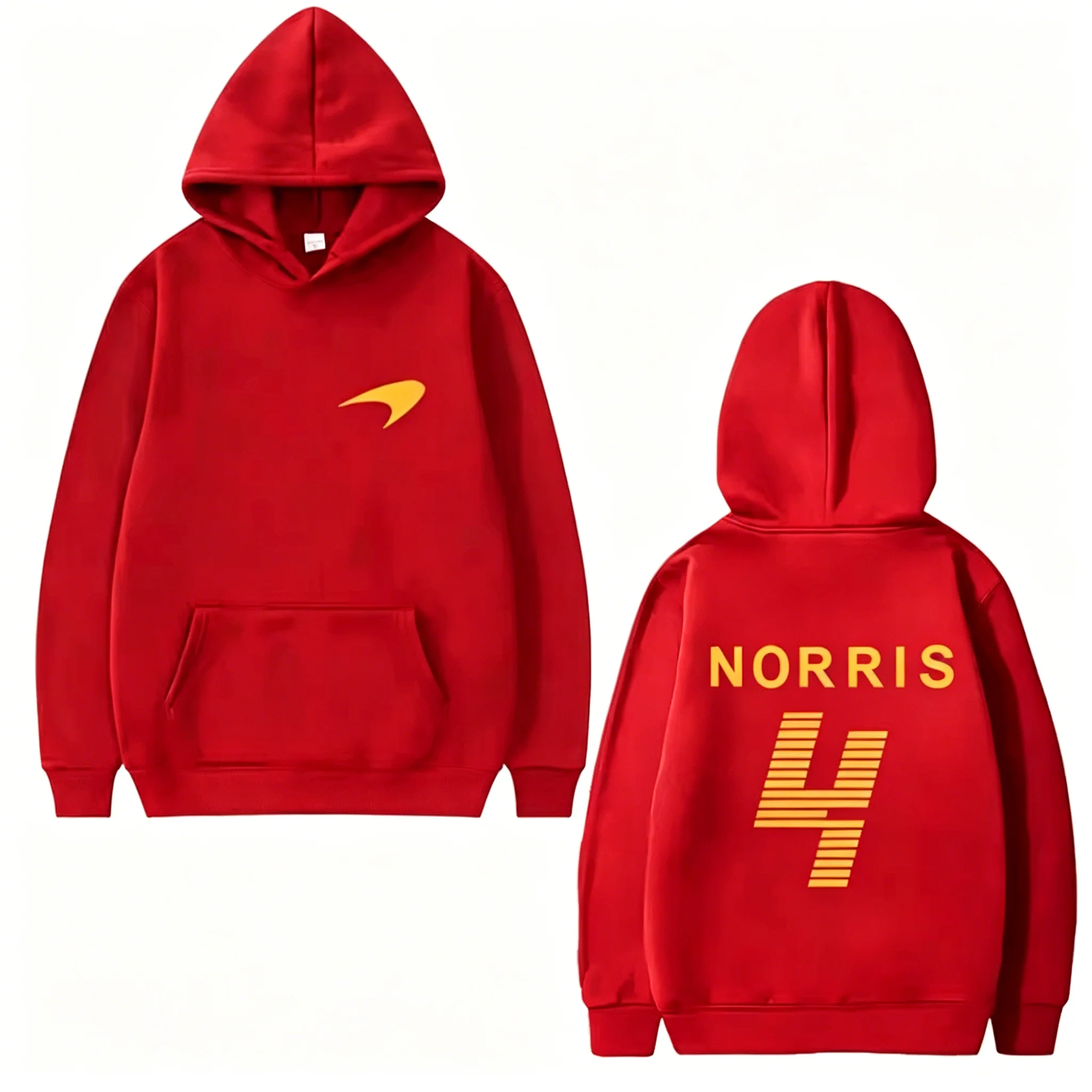 Bestseller Lando Norris Rennfahrer Doppelseitig Bedruckter Hoodie Herren Damen Übergroßer Fleece-Pullover Unisex Streetwear – Detail 20