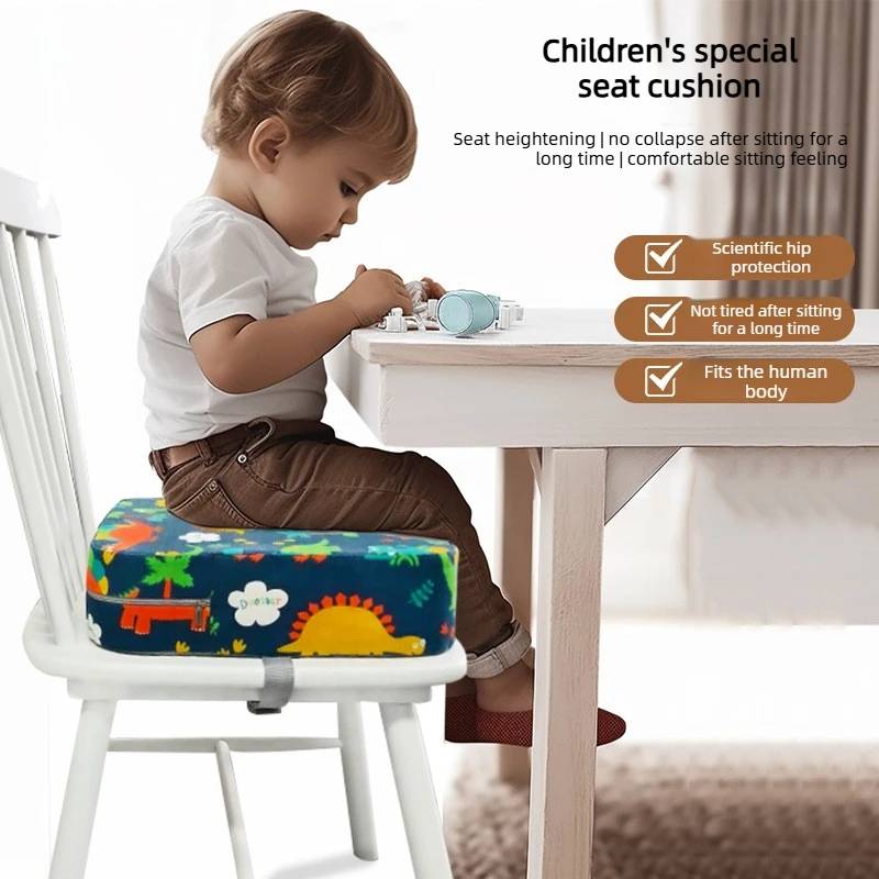 Children Height Increasing Cushion Thickened Elevated Dining Chair Pad Study Seat Cushion Pillow for Dining Tables Chair Cojines