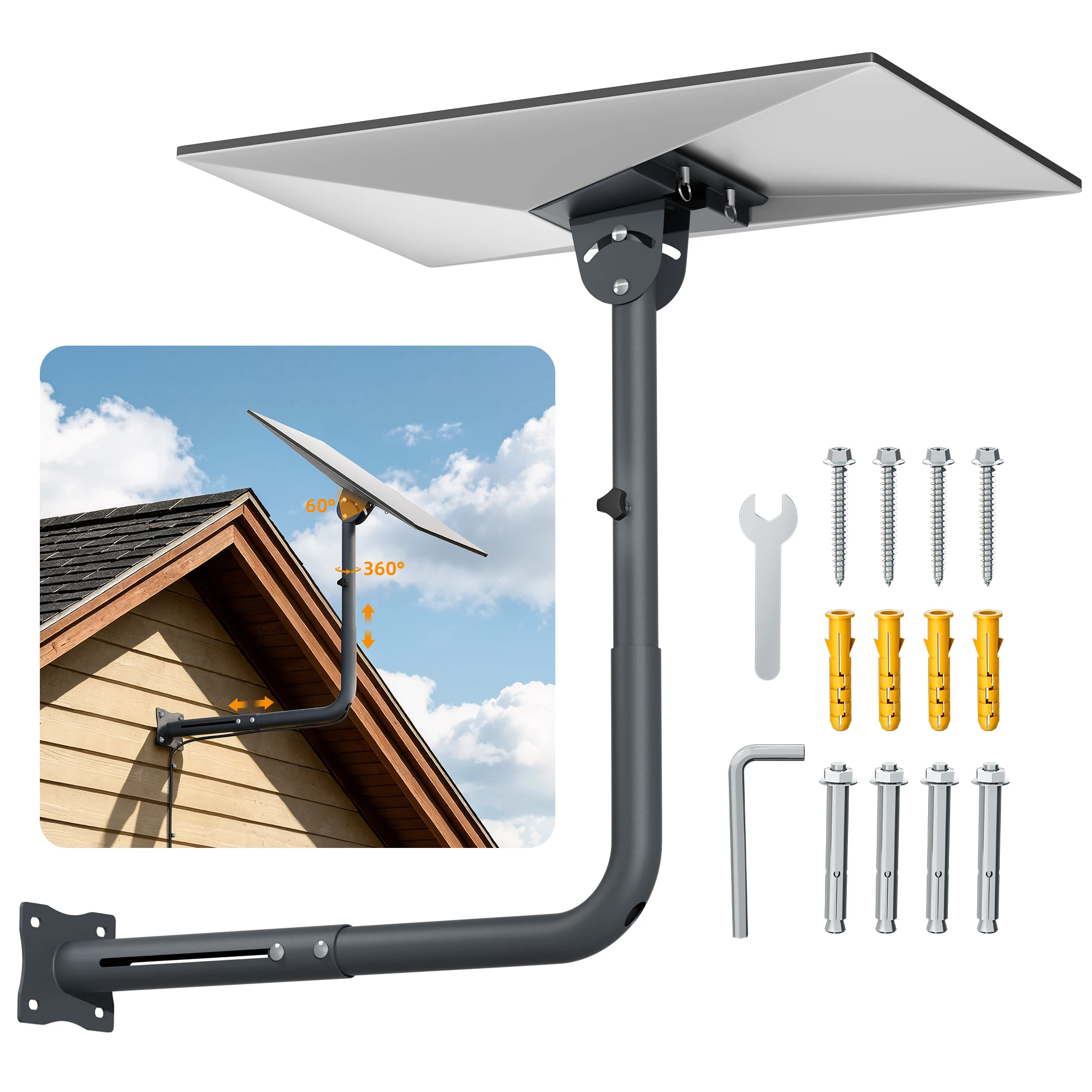 Starlink Standard 4/4X/Gen 3 Wall Mount Heavy Duty Starlink Gen 4 Mount Starlink Wall Mount Standard 4, Extendable Wall Mount